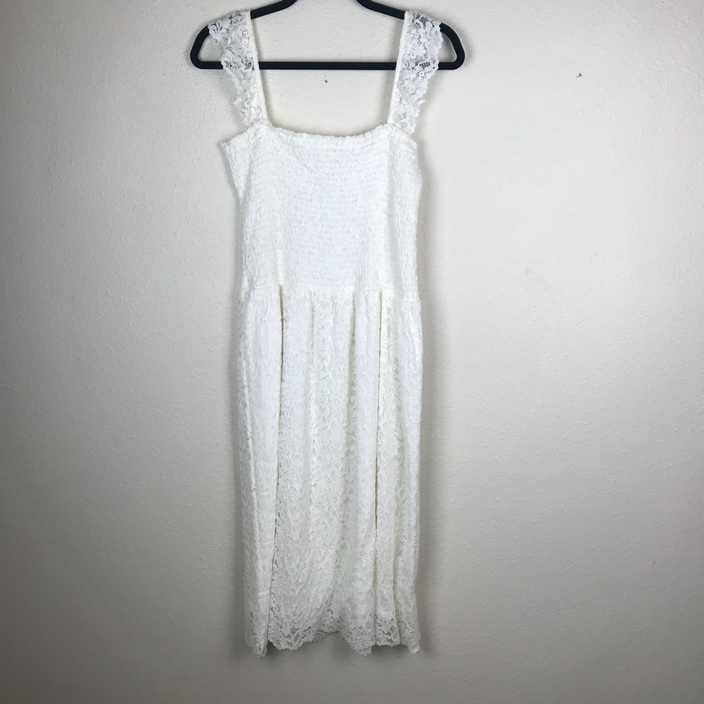 Anthropologie White Lace Dress